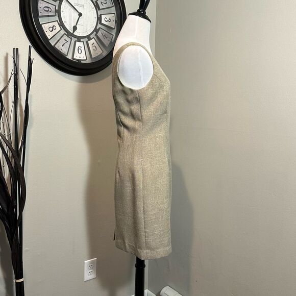 Trio New York Career Beige/Tan/Brown Above Knee Sheath Dress Size 10P - Picture 8 of 10